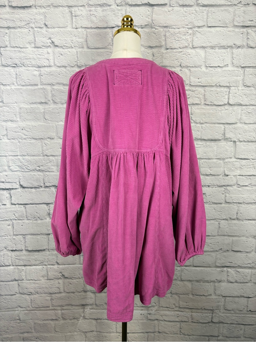 Free People Just My Type Dress tunic purple/pink corduroy dress size M - Picture 7 of 9